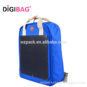 China Source Custom Laptop backpack with Solar Panel, wholesale solar charger Daypacks